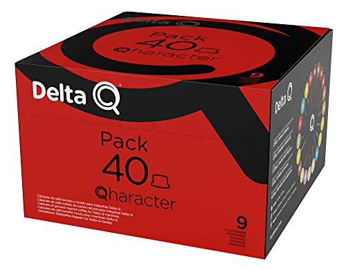 Delta Q - Pack XL Qharacter 40 Cápsulas de Café - Intensidad Alta - 40 Cápsulas