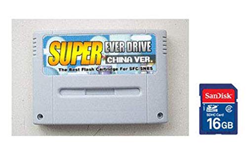 Entrega gratis Original SNES / SFC Super Everdrive Flash Cart+Tarjeta de juegos de 16 GB