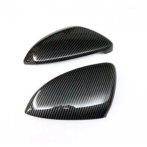 Funda para espejo retrovisor de Golf 7 MK7 2013-2019 de fibra de carbono, color negro, 2 unidades