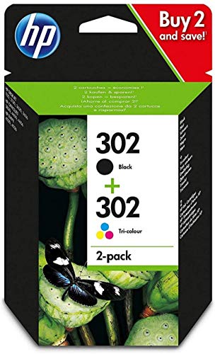 HP 302 - Cartuchos de Tinta Negro y Tri-color, Pack de 2