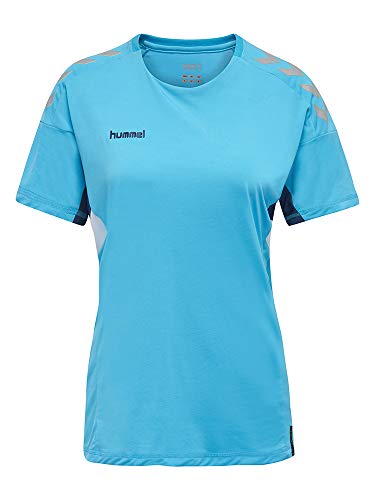 hummel Tech Move Jersey S/S Camiseta, Mujer, Scuba Blue, Small