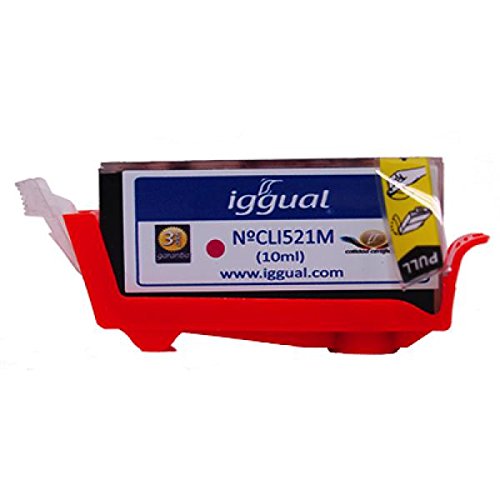 Iggual Canon CLI521M - Cartucho reciclado, color magenta