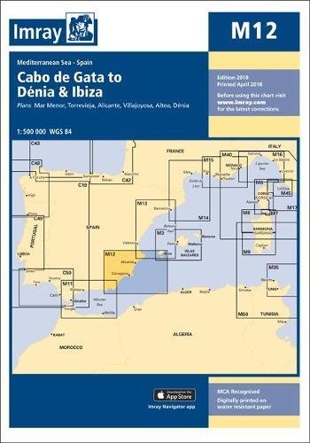 Imray Chart M12: Cabo de Gata to Denia and Ibiza (M Charts)