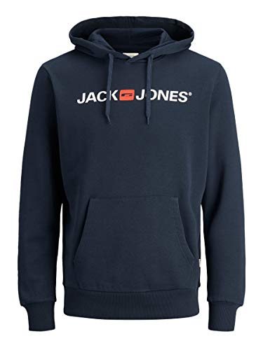 Jack & Jones Jjecorp Logo Sweat Hood Noos Capucha, Azul (Navy Blazer Detail: Reg Fit), X-Large para Hombre