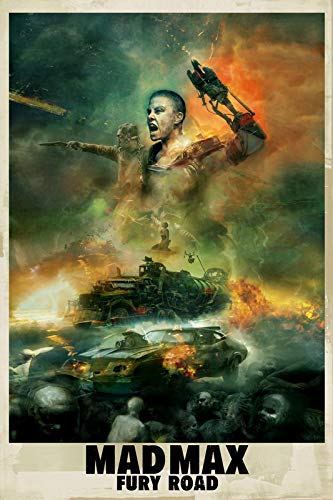 Mad Max Fury Road 6 - Cartel de la película de cine - La reproducción de la más alta calidad, el regalo perfecto - A2 Lienzo (20/16 inch) - (51/41 cm) - Estirado, listo para colgar