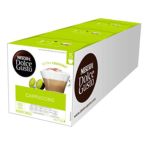 Nescafé Dolce Gusto Cappuccino, Café Gourmand - 90 cápsulas (paquete de 3 cajas XL x 30)