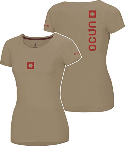Ocun Ocun Logo - Camiseta para mujer, Mujer, Crema irlandesa., medium