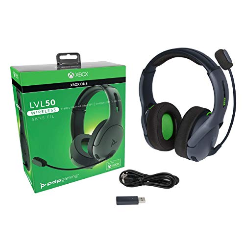 PDP - Auricular Stereo Gaming LVL50 Wireless, Gris (Xbox One)