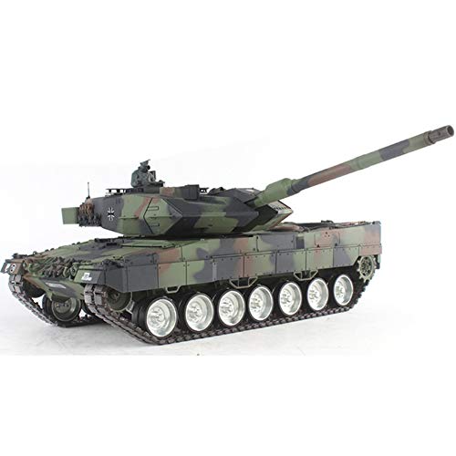 RC Tanque 1/16 2.4G alemán Leopard 2A6 Carro 15 Canal Vehículo táctico Batalla Modelo Militar del Tanque Principal con el Lanzamiento del Hobby Juguetes,Plasticupgradedversion