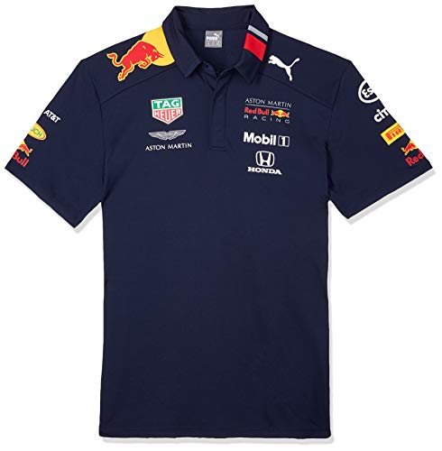 Red Bull Racing Aston Martin Team Polo 2019, S, Azul (Navy Navy), Small para Hombre