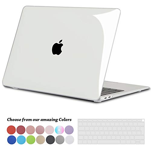 TECOOL Funda para 2018 2019 MacBook Air 13 Pulgadas A1932, Cubierta de Plástico Dura Case Carcasa con Tapa del Teclado para Nuevo MacBook Air 13 con Retina Pantalla y Touch ID -Transparente