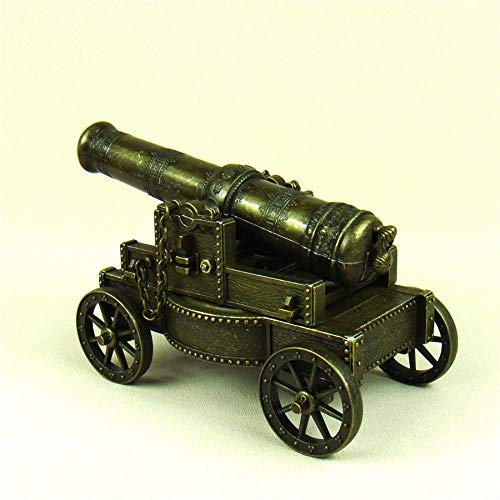 YAOJII Antiguo Modelo de cañón de Cobre, artillería de Hierro Ornamental, réplica, Accesorios de artesanía en Miniatura, decoración de la habitación