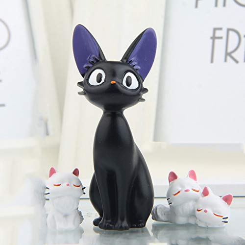 ZRY Servicio de Entrega de Kiki: Colección Miyazaki Figura de acción Jiji y Tres Cat Modelo Populares Hayao Regalo de los Ornamentos