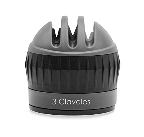 3 Claveles - Afilador de Cuchillos con Ventosa, 3 Fases - 6 cm