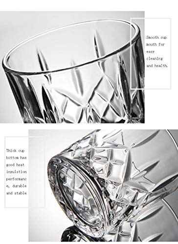 6 Piezas De Copa De Vino Tallada Con Diamantes Creativos, Cristalería Tallada De Cristal Para El Hogar, Regalo Personalizado Seguro Y Duradero Sin Plomo Para El Día Del Padre