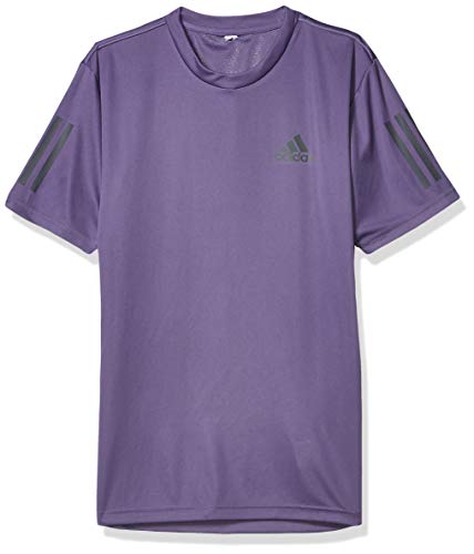 adidas Men`s Club 3 Stripes Tennis Top Tech Purple and Grey Six ()