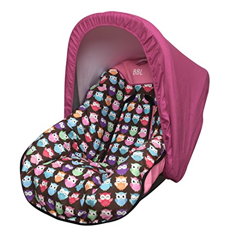 Babyline Estampado Búhos - Colchoneta para silla grupo 0, color rosa