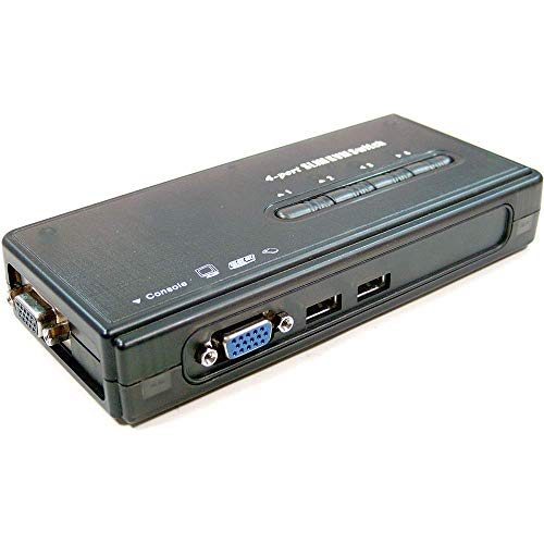 BeMatik - Conmutador KVM Uniclass USB VGA 1KVM a 4CPU mini
