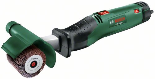 Bosch PRR 250 ES - Multilijadora de rodillo (250 W, 2x rodillos de láminas, Ancho del cepillo: 10-60 mm, Grano 80, maletín)