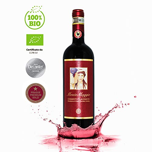 Chianti Classico di Montemaggio - Vino Tinto Seco Fino Orgánico de Italia - DOCG Toscana - Gallo Nero - Sangiovese/Merlot - Fattoria di Montemaggio - 0.75L - 1 Botella
