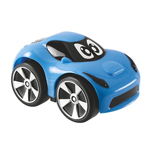 Chicco Mini Turbo Touch - Mini vehiculos con carga por retroceso o movimiento libre de ruedas, color azul
