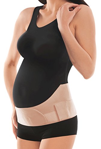 Cinturón de sujeción para embarazadas; alivio pélvico y de espalda; faja abdominal para embarazadas; banda de sujeción prenatal Small Beige
