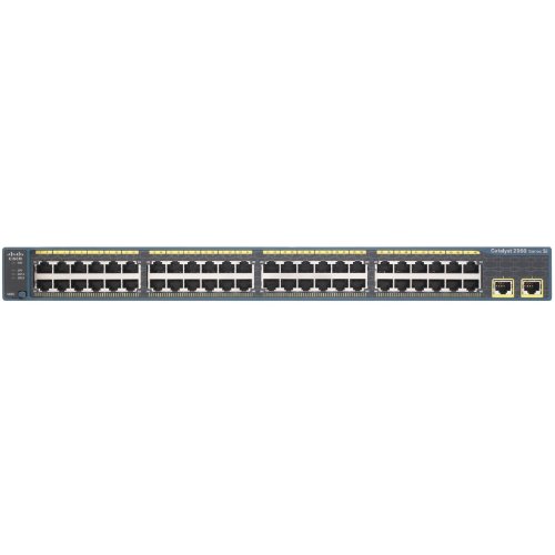 Cisco Catalyst 2960S-48TS-L - Switch de Red (SNMP 1, RMON 1, RMON 2, RMON 3, RMON 9, Telnet, SNMP 3, SNMP 2c, HTTP, IEEE 802.3, Gigabit Ethernet (10/100/1000), Negro, 1U, 50/60 Hz)