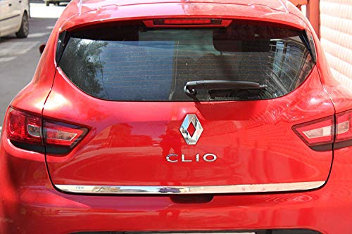 CLIO IV HB - Moldura de acero inoxidable cromado para maletero, cubierta de maletero, cubierta de moldura (2012 en adelante)