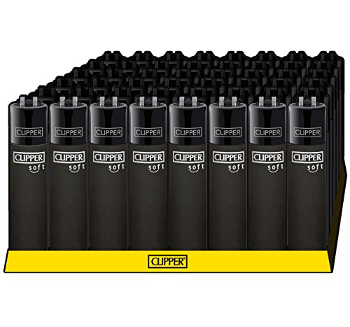 Clipper Soft Touch All Black - Caja de 48 mecheros