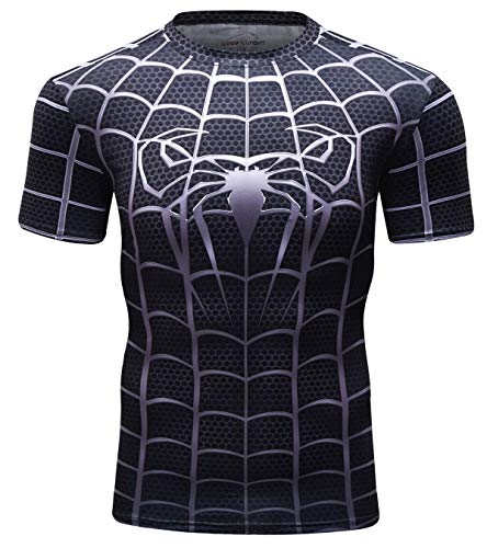 Cody Lundin Camiseta Fintess para Hombre Camisas Ajustadas Negras para Hombres Camisetas Superhero Camisas Deportivas para Hombres Camiseta Deportiva (Black, XL)
