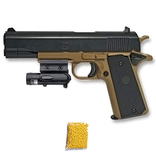 Colt MK IV Cybergun Pistola de Airsoft Calibre 6mm (Arma Aire Suave de Bolas de plástico o PVC). Sistema: Muelle. <3,5J
