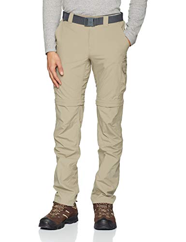 Columbia Silver Ridge II Pantalones de Senderismo Convertible, Hombre, Marrón (Tusk), W34/L32