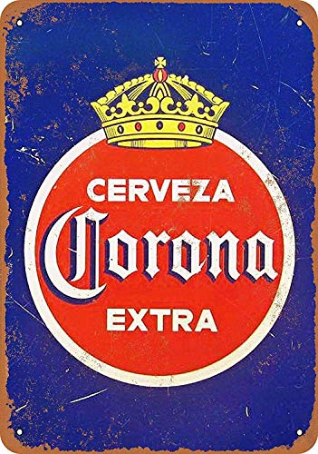 Corona Cerveza Extra Póster de Pared Metal Creativo Placa Decorativa Cartel de Chapa Placas Vintage Decoración Pared Arte Muestra para Bar Club Café