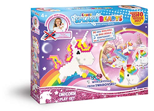 CRAZE- Cuentas de fusibles Fuse Splash BEADYS Unicorn Play-Set Water Beads Craft Kit para niños 58467, Multicolor