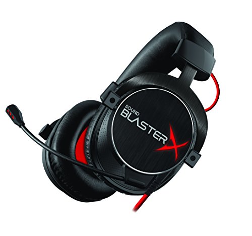 Creative Labs Sound BlasterX H7 Tournament Edition - Auriculares para Juegos (con Sonido Envolvente HD 7.1), Color Negro