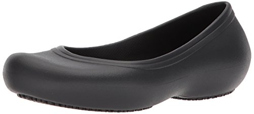Crocs At Work Flat Women, Mujer Zapato plano, Negro (Black), 39-40 EU