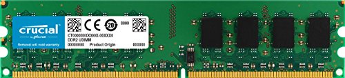 Crucial CT25664AA800 - Memoria RAM de 2 GB (DDR2, 800MHz, PC2-6400, Unbuffered, DIMM, 240-Pin)