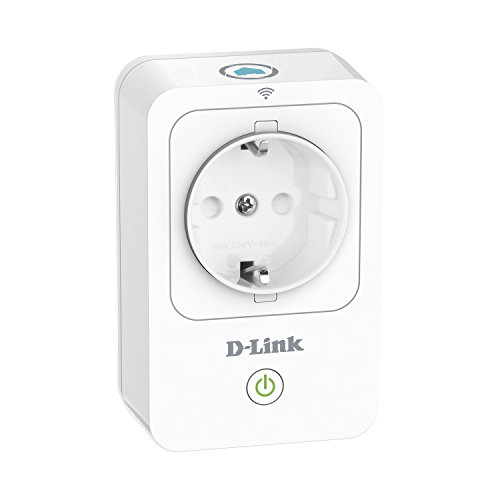 D-Link DSP-W215 - Enchufe domótica Inteligente WiFi para hogar Conectado, Sensor térmico, botón WPS, notificaciones a móvil por App Gratuita mydlink Home para iOS y Android