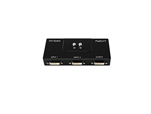 DVI 2 Puertos Selector de conmutador Manual Switch Box Monitor Solo Modo 1920 x 1080 2: 1