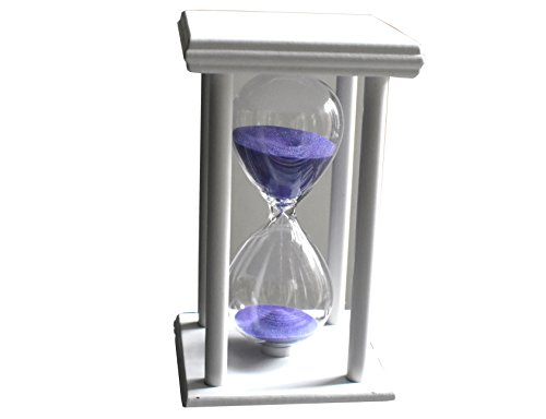 El reloj de arena de color morado y blanco susu2 chasis clásico de 15 minutos