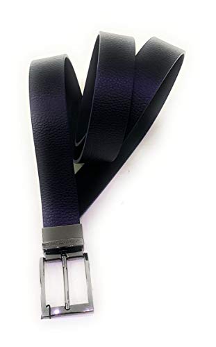 Emporio Armani cinturón en piel de hombre ajustable reversible nuevo blu