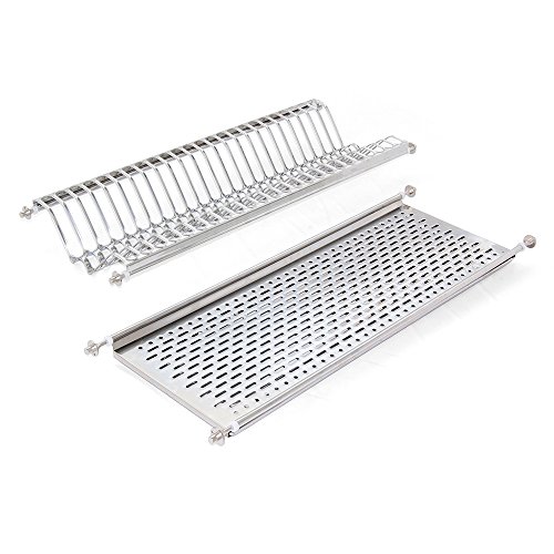 EMUCA - Escurridor de Platos y Vasos de Acero Inoxidable para Muebles de Cocina de Ancho 70 cm