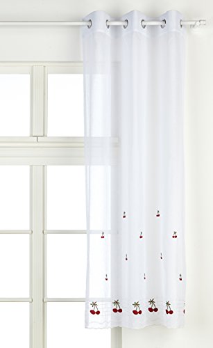 Export Trading Eden Keers - Cortina, color blanco/ rojo, talla 100 x 150 cm