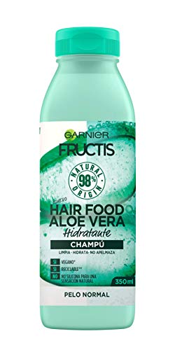 Garnier Fructis Hair Food Champú de Aloe Vera Hidratante para Pelo Normal, Negro - 350 ml