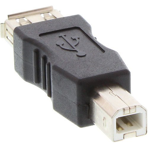InLine 33442 Adaptador para cable (USB 2.0-A F, USB 2.0-B M, Male connector / Female connector, Negro)