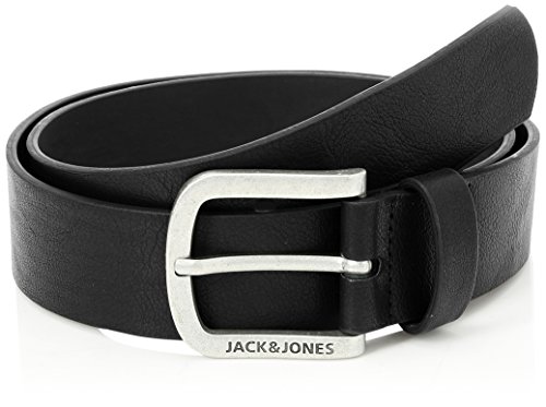 JACK & JONES Jacharry Belt Noos Cinturón, Negro (Black Detail, 90 para Hombre