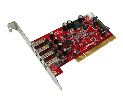 Kalea-Informatique © SuperSpeed USB 3.0 PCI - Tarjeta controladora - 4 puertos - Gama profesional / Componentes de alta calidad - Controladores preinstalados para Windows, Mac y Linux