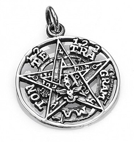 KERALA Colgante Tetragramaton en Plata de 925. Diámetro 1.80 cm.Amuleto