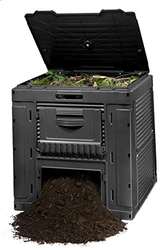 Keter -  Compostador e-composter con capacidad de 470 L, Color gris oscuro