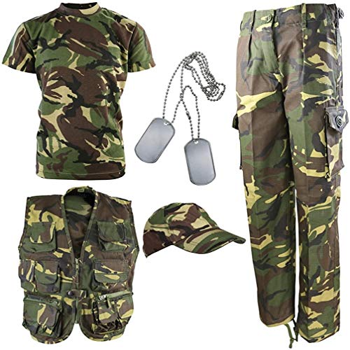 Kombat UK niños Kit del ejército DPM Camuflaje Explorer, Infantil, Color Camuflaje, tamaño 9-10 años